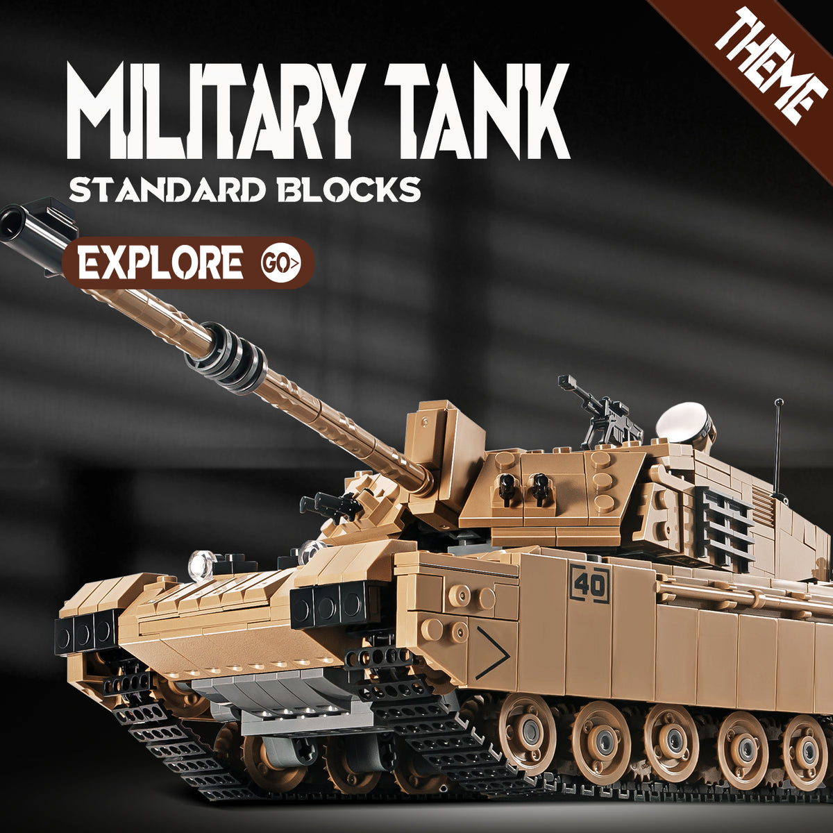 Semky Building Blocks SEMKY Military Tank Standard Building Blocks