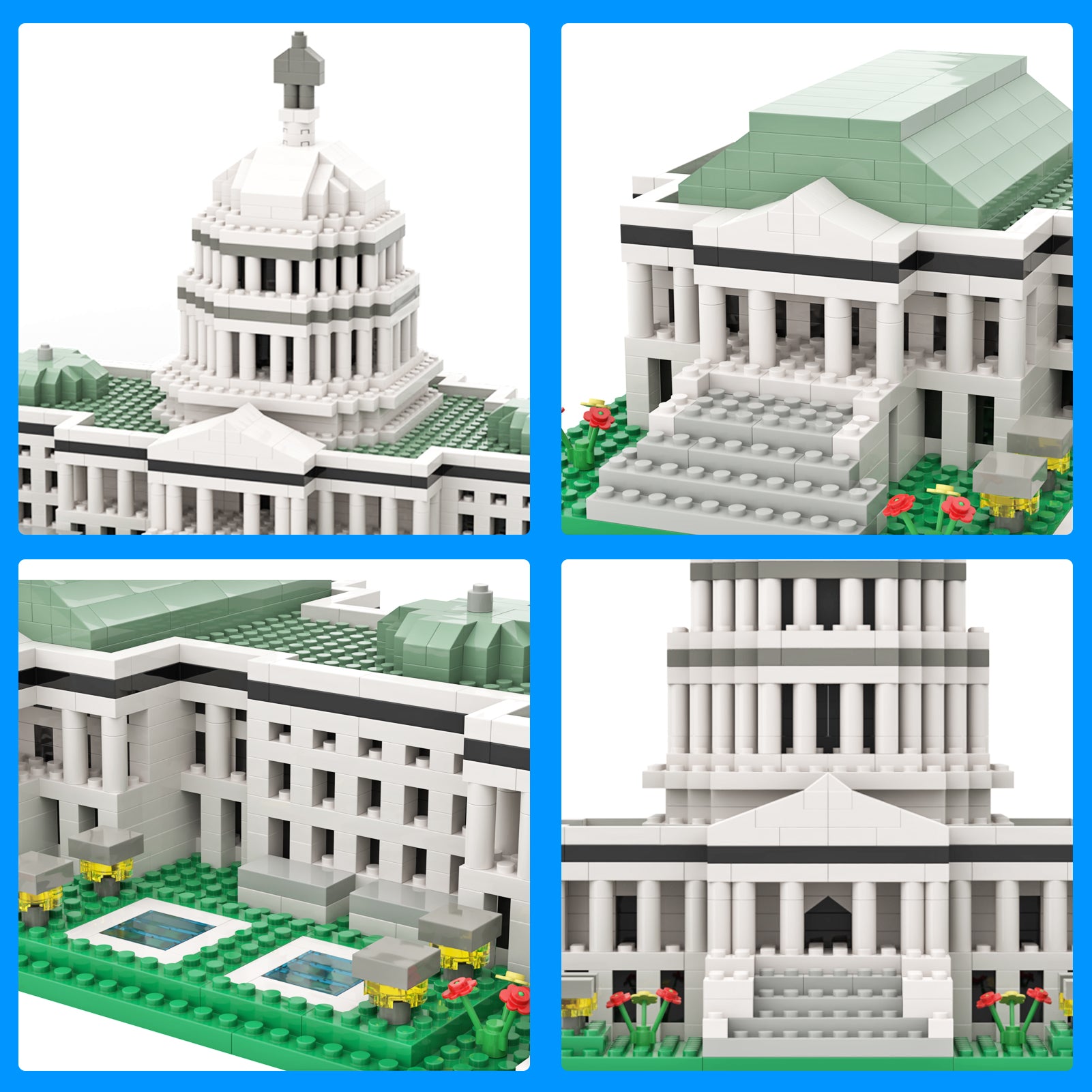 SEMKY Micro Mini Blocks United States Capitol Famous landmark Model Se