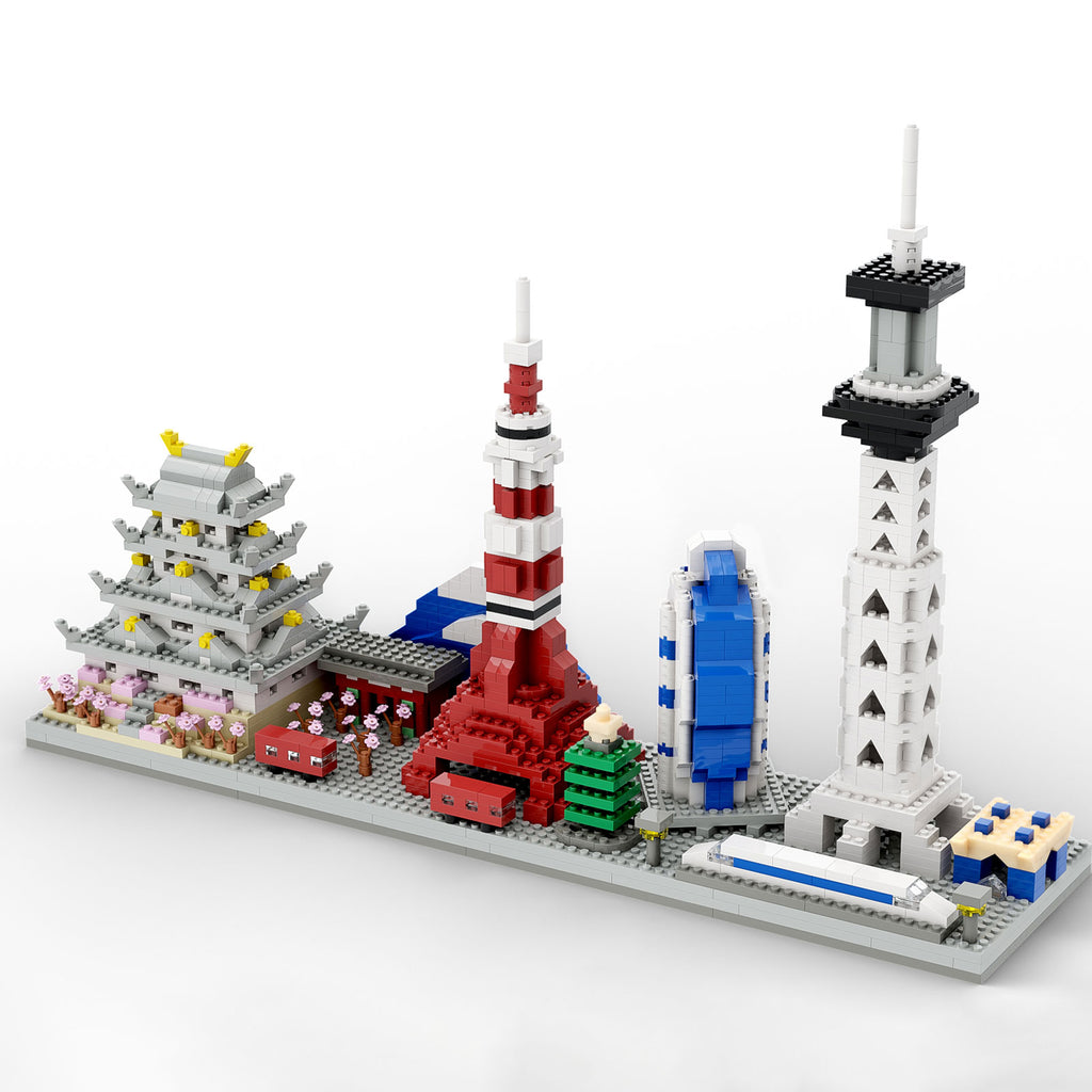 Semky Building Blocks SEMKY Micro Mini Blocks Japan Skyline Famous landmark Model Set,(1888P